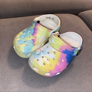 Tie Dye Toddler Crocs 6c